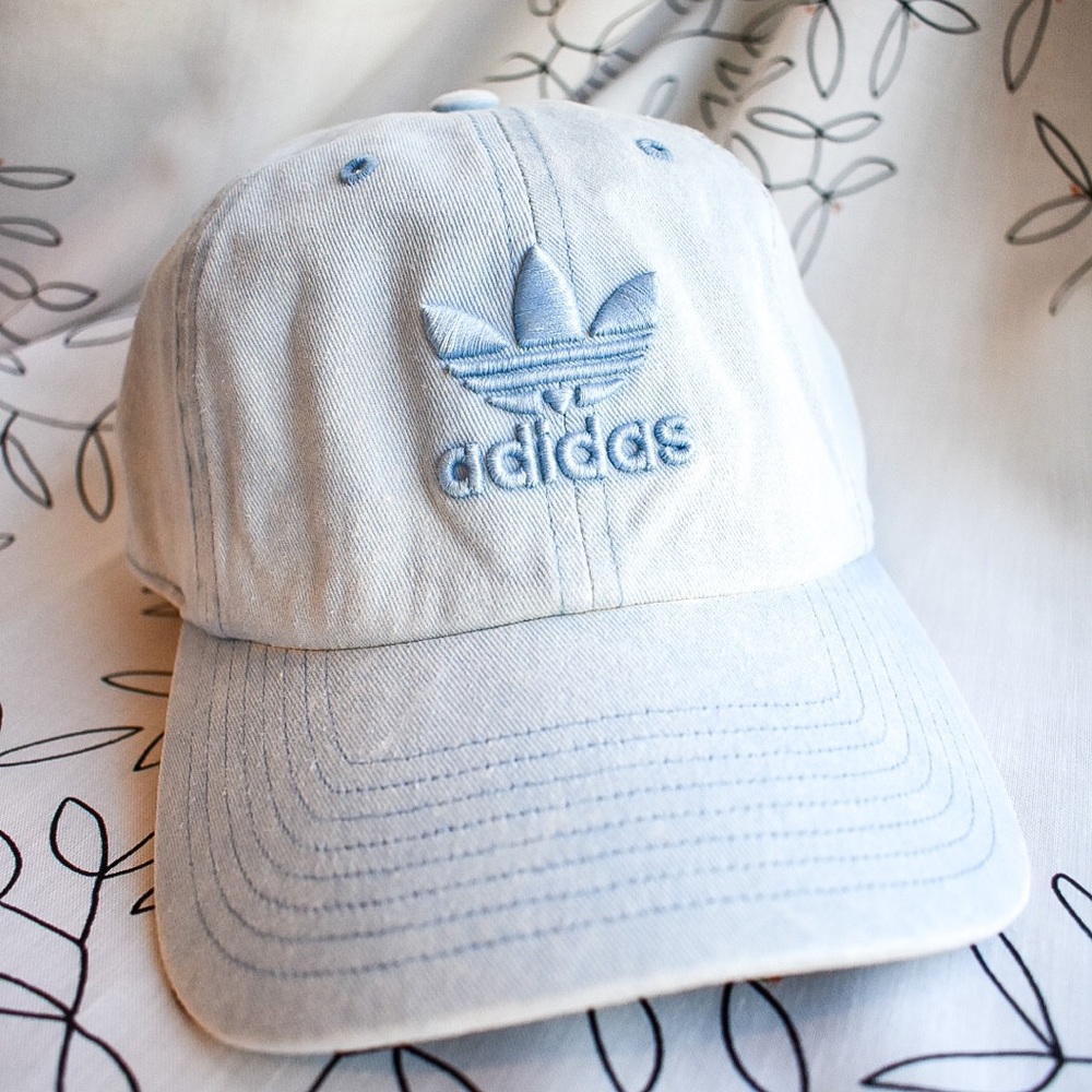 Adidas Retro Women’s Washed Blue Embroidered Hat